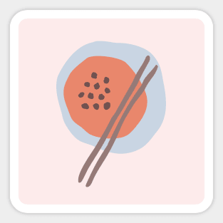 Frugal Food Blue Retro Sticker